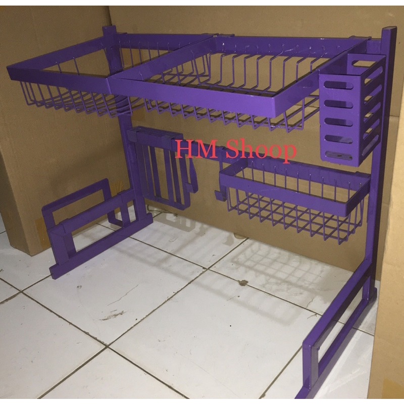 Jual Rak Piring Wastafel Serbaguna Ungu Cm Rak Cuci Piring Wastafel Modern Serbaguna Shopee