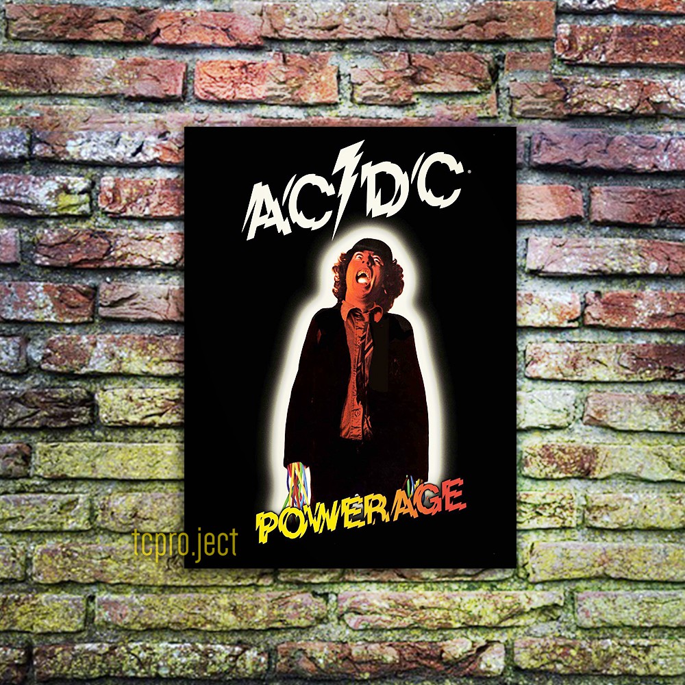 Jual AC DC BAND POWERAGE ALBUM POSTER - HIASAN DINDING POSTER KAYU ...