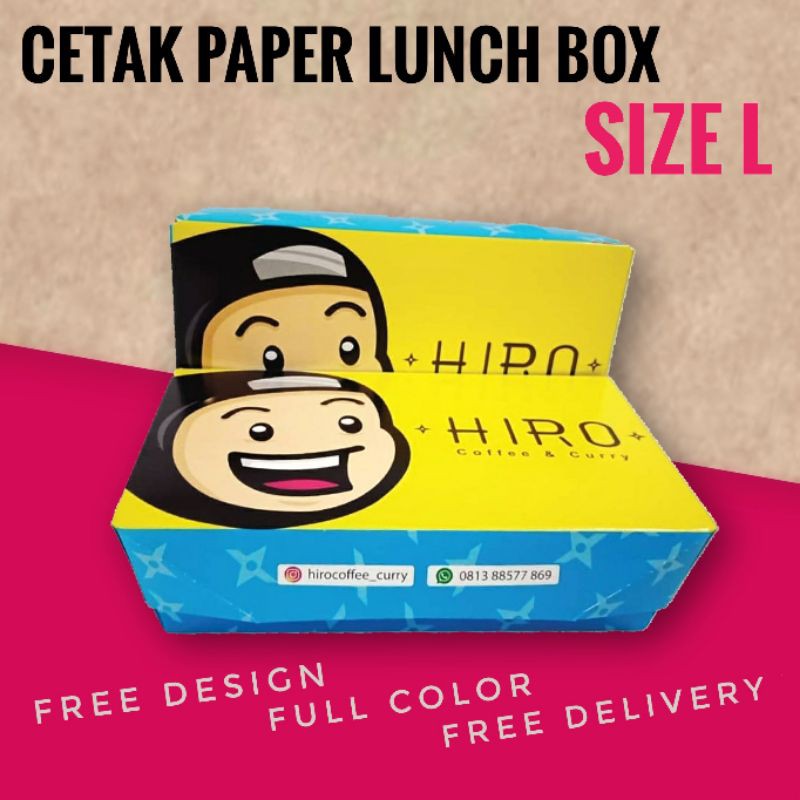 Jual Cetak Paper Lunch Box size L 3000 pcs Shopee Indonesia