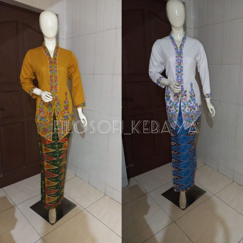 Jual FK-SETELAN KEBAYA ENCIM BORDIR BUNGA // KEBAYA ENCIM BETAWI ...