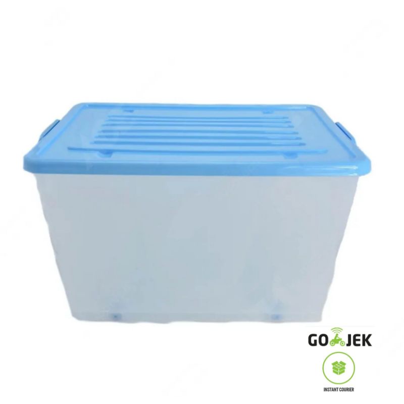 Jual krishome box kotak penyimpanan serbaguna 90 ltr pakai roda A6407 ...