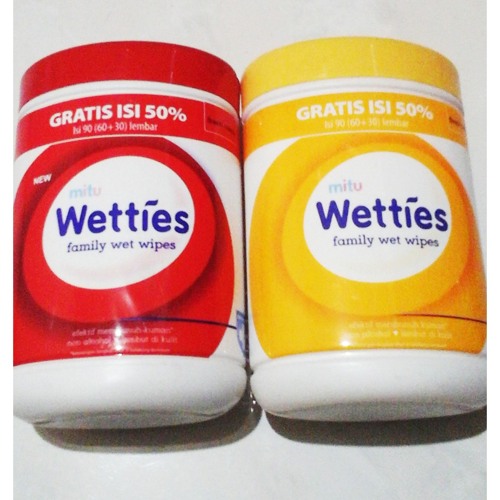 Jual mitu wetties family wet wipes 90s botol | Shopee Indonesia