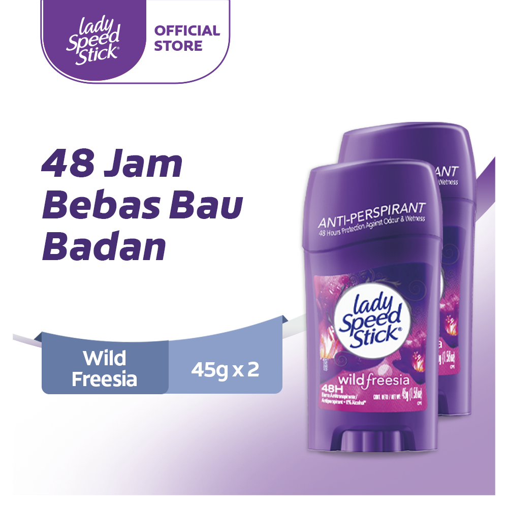 Jual Lady Speed Stick Deodorant AntiPerspirant Wild Freesia 2 x 45g