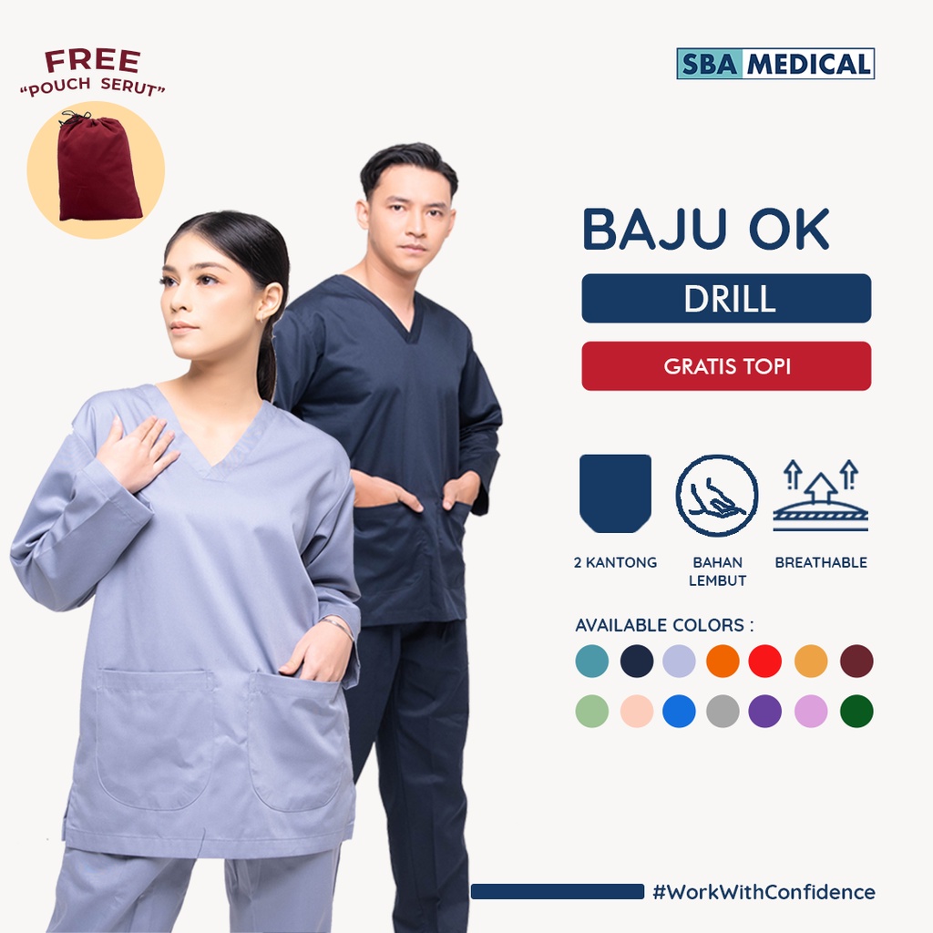 Jual Sba Medical Scrub Ok Baju Ok Scrub Ok Lengan Panjang