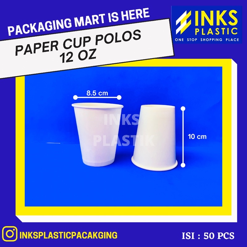 Jual PAPER CUP 12 OZ ( 50 pcs ) | Shopee Indonesia