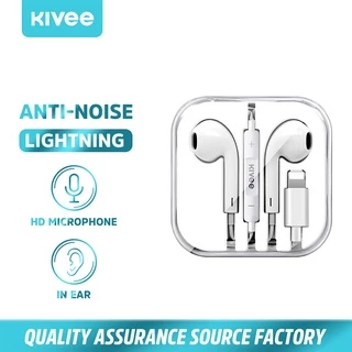 （HOT）KIVEE Headset iphone Music Game Earphone Lightning In Ear Untuk 7 7Plus 8 8plus X XS XR MAX