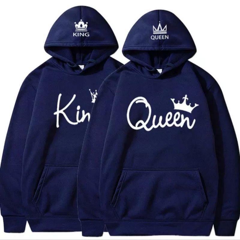 Jual ✲ SWEATER HOODIE COUPLE KING QUEEN/HOODIE PASANGAN KING