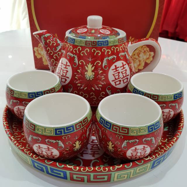 Jual Wedding Tea Set/ Teaset Khang teh | Shopee Indonesia