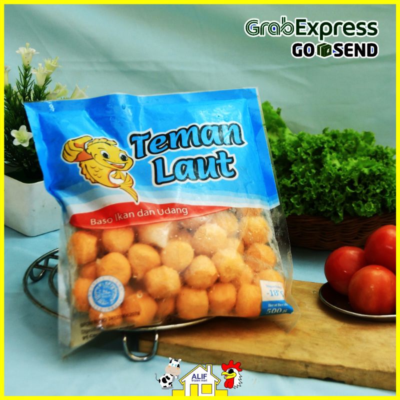 Jual Teman Laut Bakso Ikan Udang 500gr Alif Frozen Mart Shopee