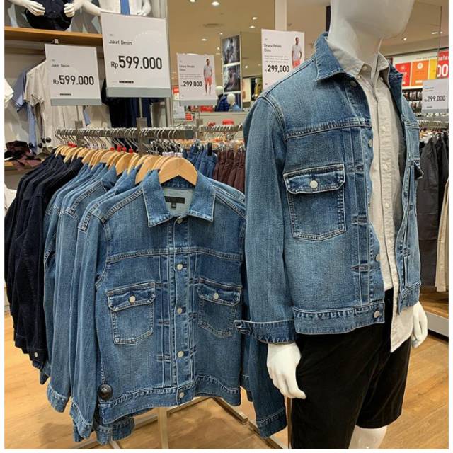 Jaket shop jeans uniqlo