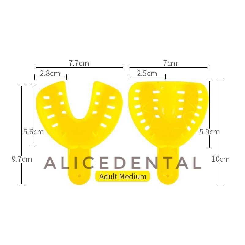 Jual Alice Dental Sendok Cetak Gigi Palsu Dewasa Plastik S M L