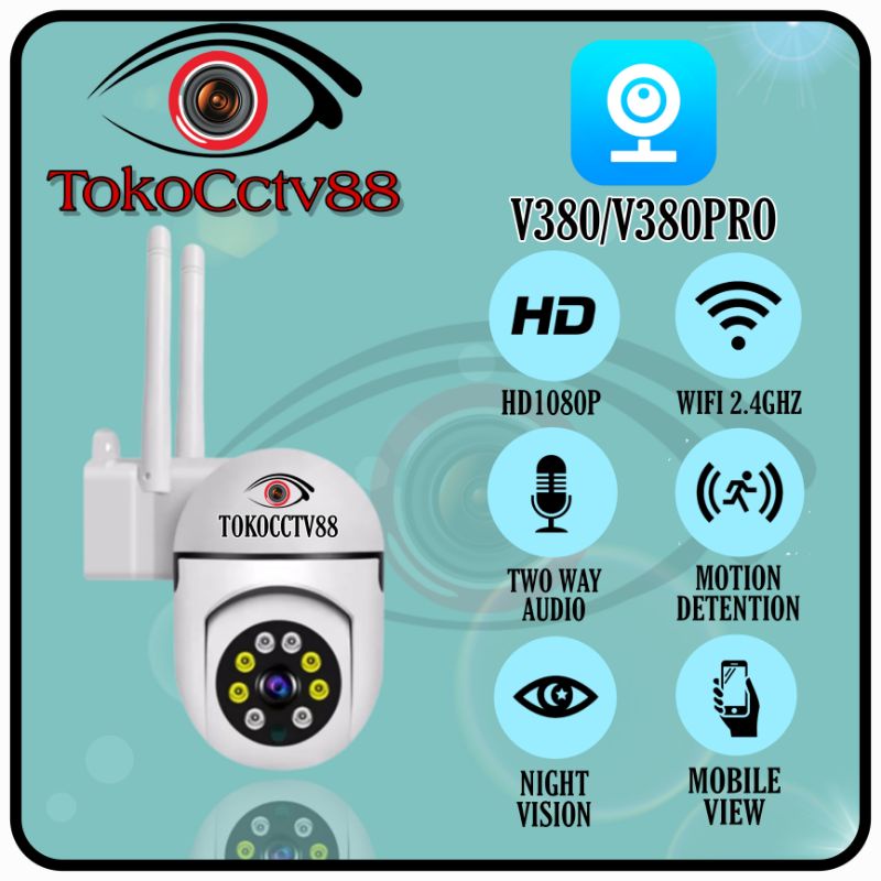 Jual IP CAM KAMERA V380 PTZ MINI 8MP CCTV WIRELESS/HASIL TERJAMIN BAGUS