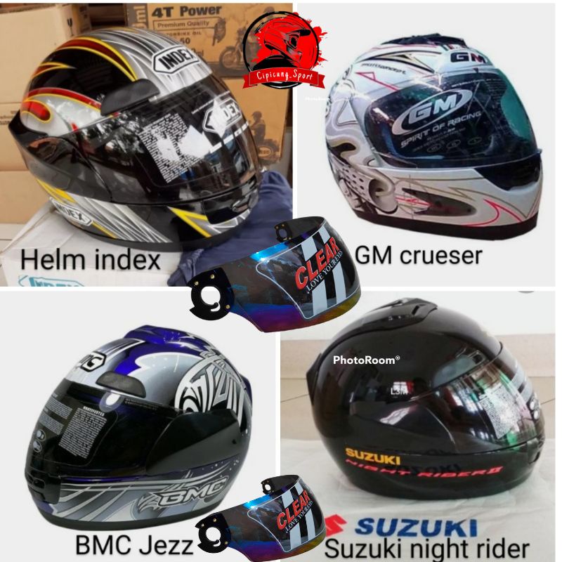 Jual kaca helm BMC Jezz GM crueser Suzuki night rider index PELANGI ...