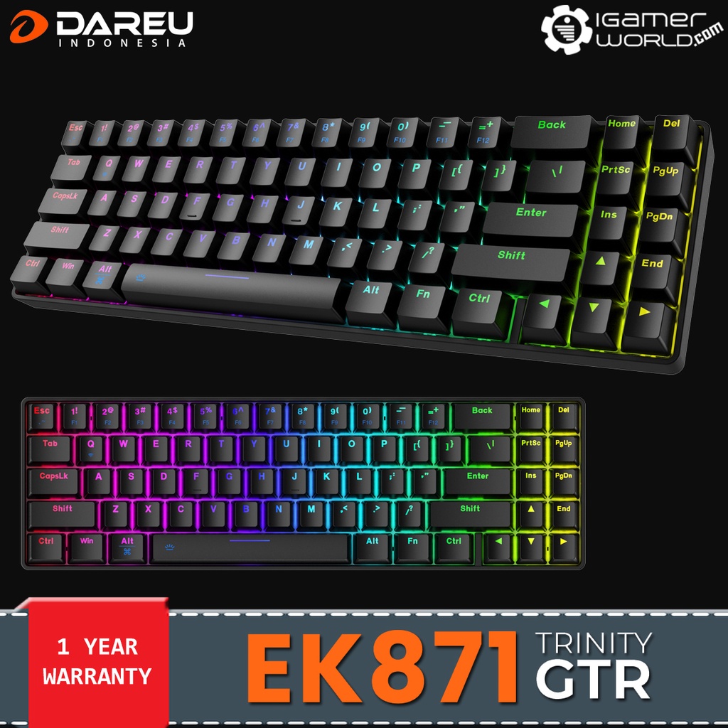 Jual Dareu EK871 Trinity GTR Hotswap Wireless Mechanical Gaming ...