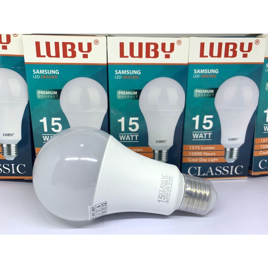 Jual Lampu Bohlam 15 Watt Luby Classic 15W Lampu LED Putih 15 Watt ...