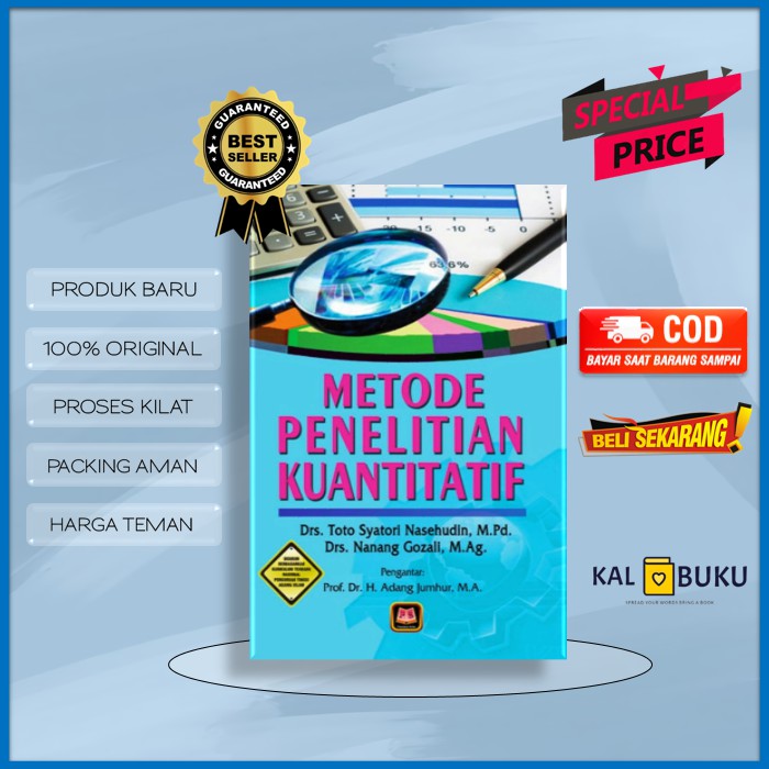 Jual Buku Metode Penelitian Kuantitatif Karya Pengarang Toto Syatori Nasehudin Terbitan Penerbit