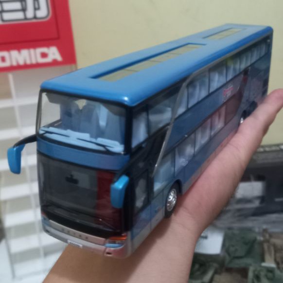 Jual DIECAST MINIATUR BUS DOUBLE DECKER BIS TINGKAT KOTA PULL MAINAN ...