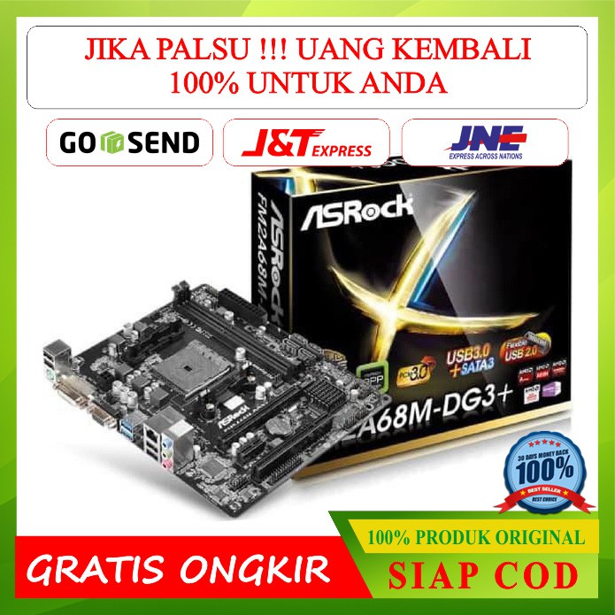 Jual Motherboard Mobo Komputer Gamming Gaming Asrock Fm2A68MDg3+ (Fm2
