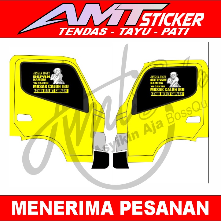Jual Stiker Cutting Kaca Samping Truk Canter Stiker Kata-Kata Truk ...