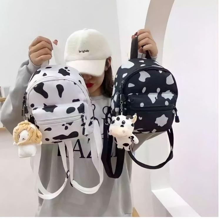 Jual Harga Spesial Tas Ransel Motif Sapi / Tas Sekolah / Tas Perempuan ...