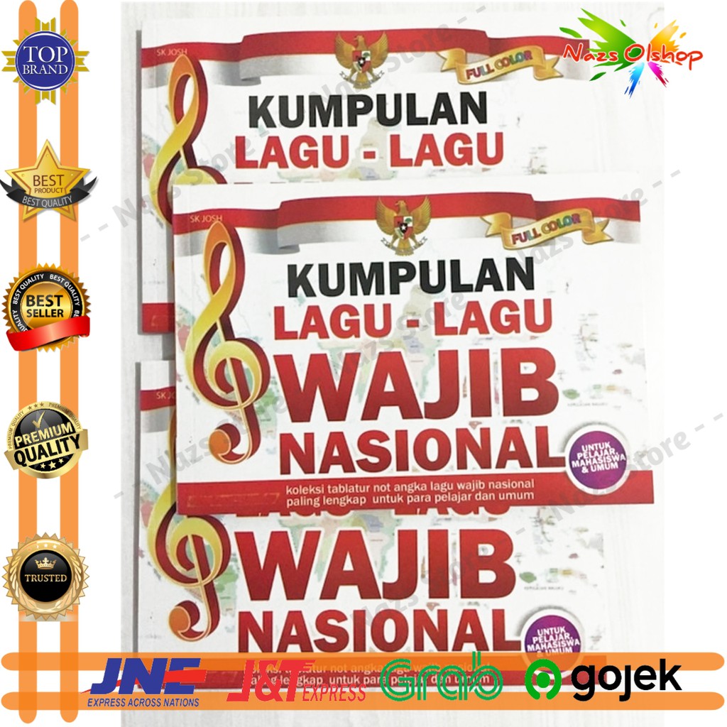 Jual Buku Kumpulan Lagu Wajib Nasional Lengkap Dengan Tes Dan Notasi ...