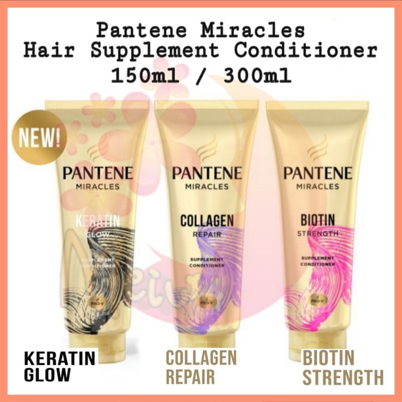 Jual Pantene Miracles Conditioner Keratin Glow Collagen Repair Biotin Strength 150 300ml