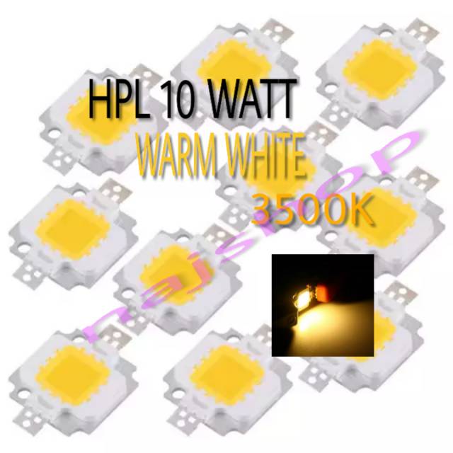 Jual LED HPL 10 WATT WARM WHITE 3500K HPL SOROT SUPER BRIGHT Shopee