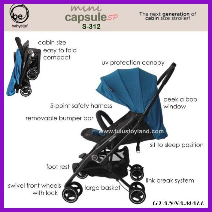 Jual Bayi Stroller Babyelle Mini Capsule Plus Stroller Travel Baby