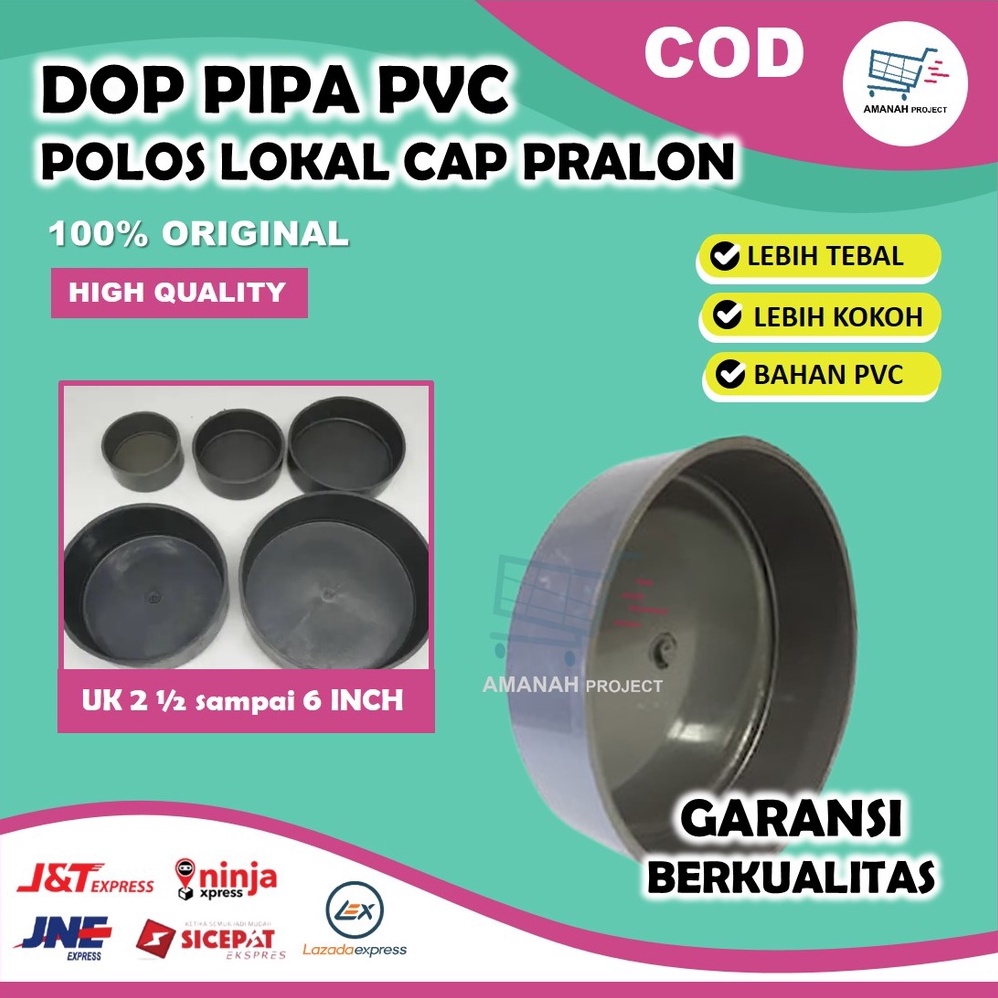 Jual Dop Tutup Penutup Pipa Paralon Pralon Pvc Polos Lokal