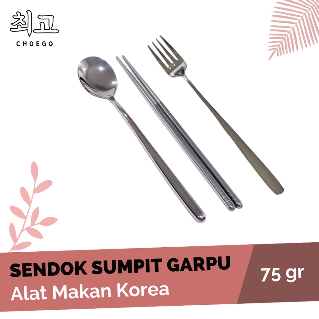 Jual Sendok Korea Sumpit Korea Garpu Korea Stainless Sujeo Shopee