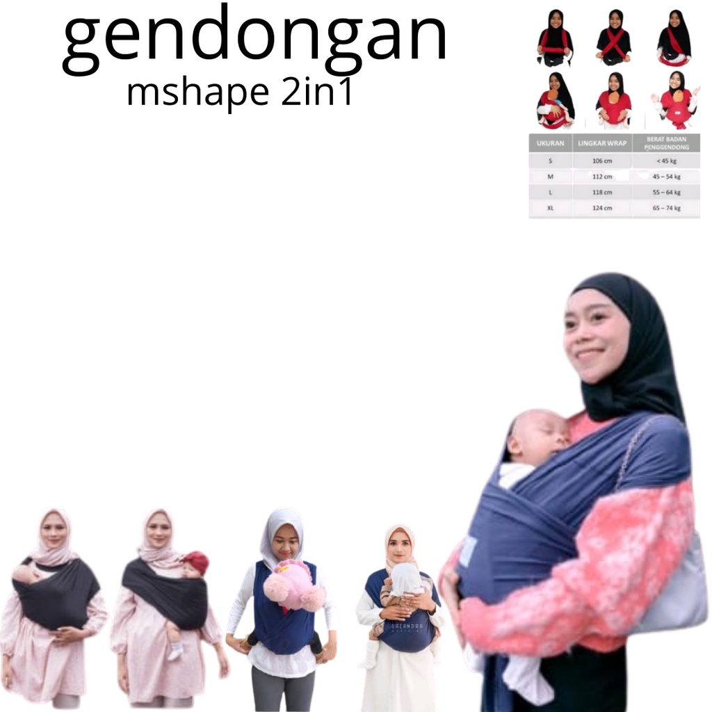 Jual GENDONGAN BAYI M SHAPE TERBARU 2022 GENDONGAN KEKINIAN GENDONGAN