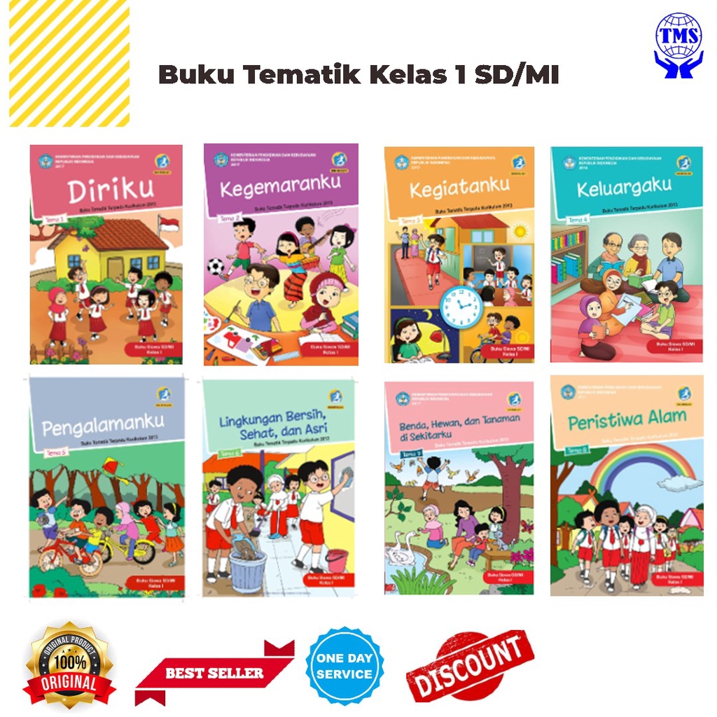 Jual Buku Tematik Kelas 1 SD TERSEDIA Semester 1 dan 2 Tema 1-8 ...