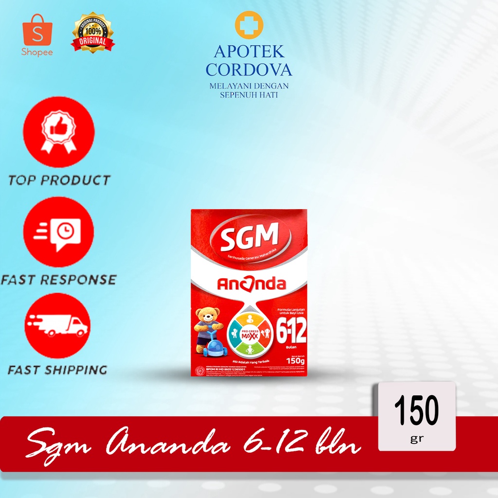 Jual Susu SGM Ananda 6-12 bulan 150gr - susu formula bayi - susu