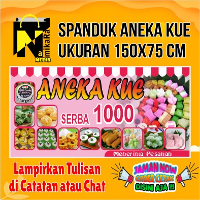 Jual Spanduk Banner Backdrop Aneka Kue Murah Bisa Custom Banner Aneka