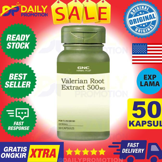 Jual New!! GNC HERBAL PLUS FINGERPRINTED VALERIAN ROOT VIT SUSAH TIDUR