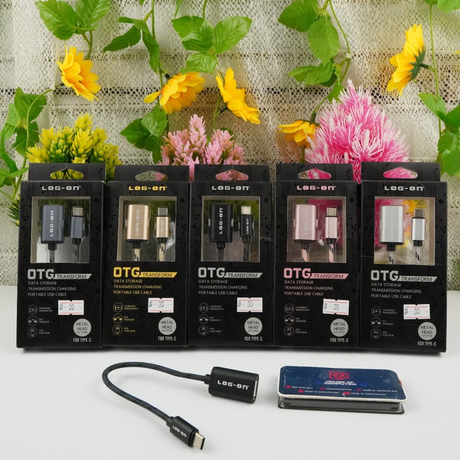 Jual FLASH OTG KABEL TIPE C TO USB METAL HEAD DATA STORAGE TRANSFROM LO ...