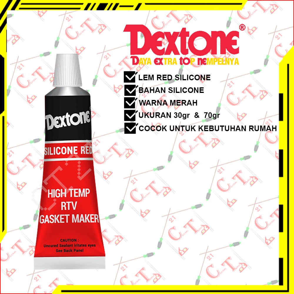 Jual Lem Besi Red Silicone Dextone Gram Lem Tahan Panas Shopee