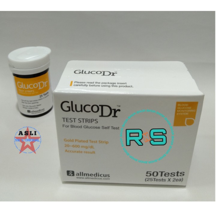 Jual Gluco Dr Biosensor Strip Tes Gula Darah isi 50 Strip Gluco DR ...