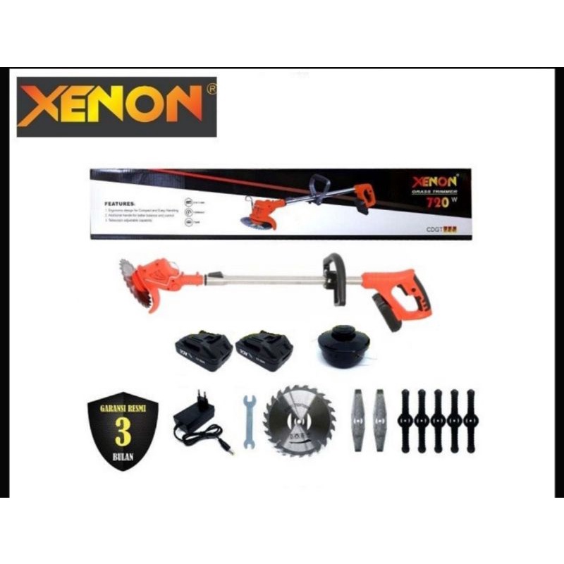 Jual Mesin potong rumput cordless Xenon 18/20 VOLT, 1,5Ah Daya listrik ...
