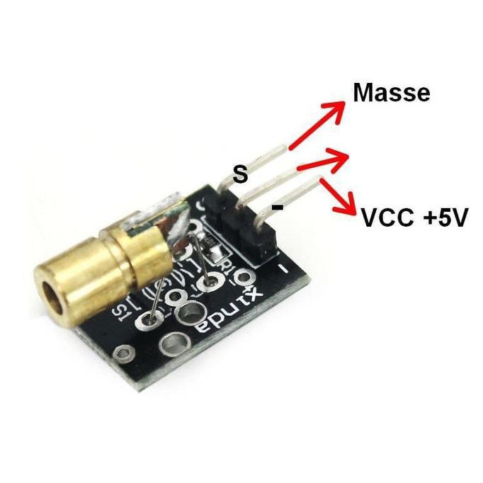 Jual Ky-008 Red Laser Diode Transmitter Module 5V 650Nm Arduino ...