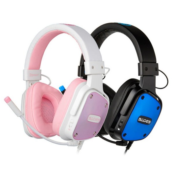 Headset Gaming Sades DPower Pink Headset Sades DPower