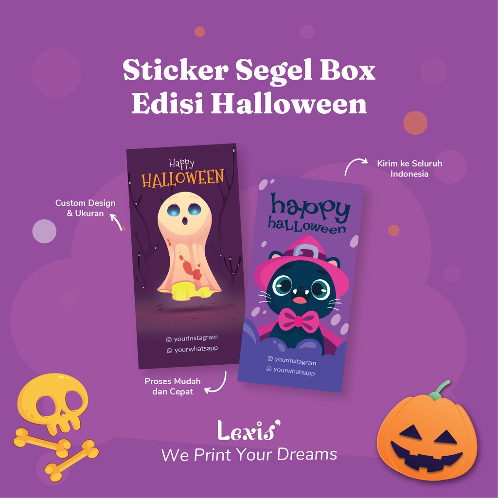 Jual Sticker Segel Box Halloween Seal Box Sticker Segel Kardus Box ...