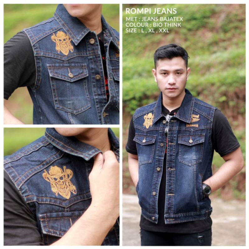 Jaket rompi jeans levis jumbo premium original terjankau