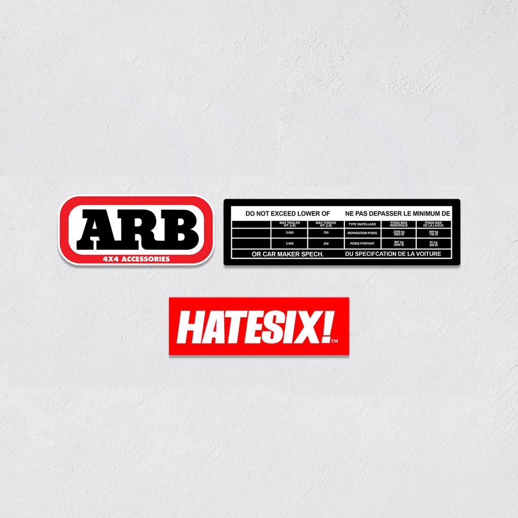 Jual Stiker Decal ARB Towing Hatesix | Shopee Indonesia