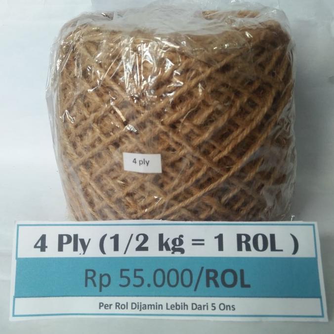 Jual Produk Terbaik] 4ply 1/2kg Tali goni, tali rami, jute, aksesoris ...