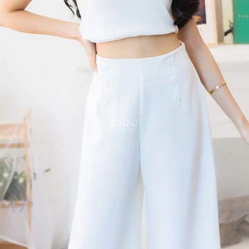 Yu Mi Basic Kulot Kancing By Lilac C1784 Kulot Highwaist Scuba Premium Office Pants Kulot Basic