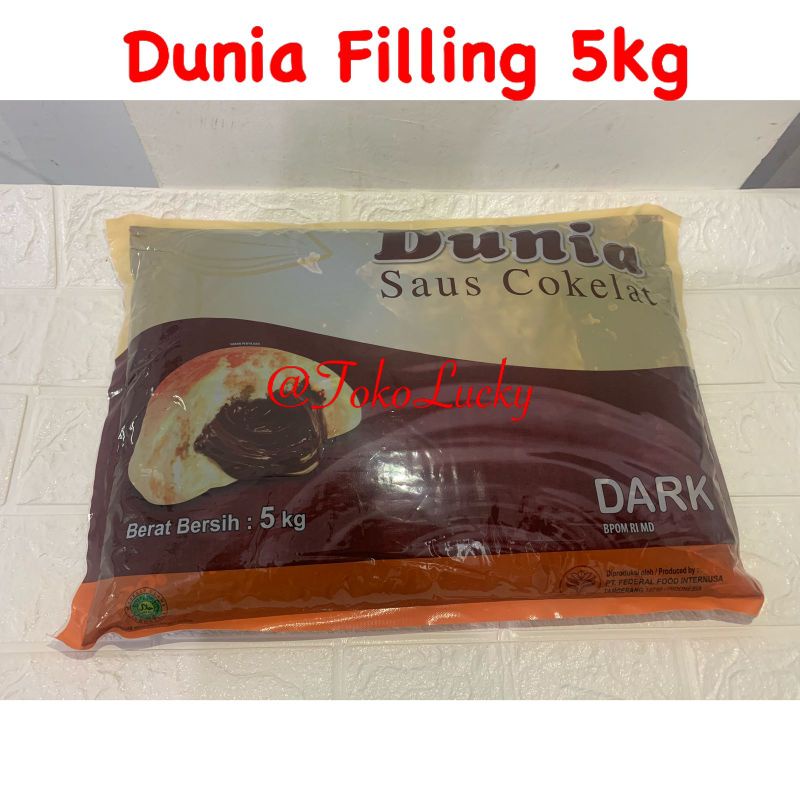 Jual Selai Dunia Filling 5kg/ Selai Cokelat / Isian Roti Coklat ...