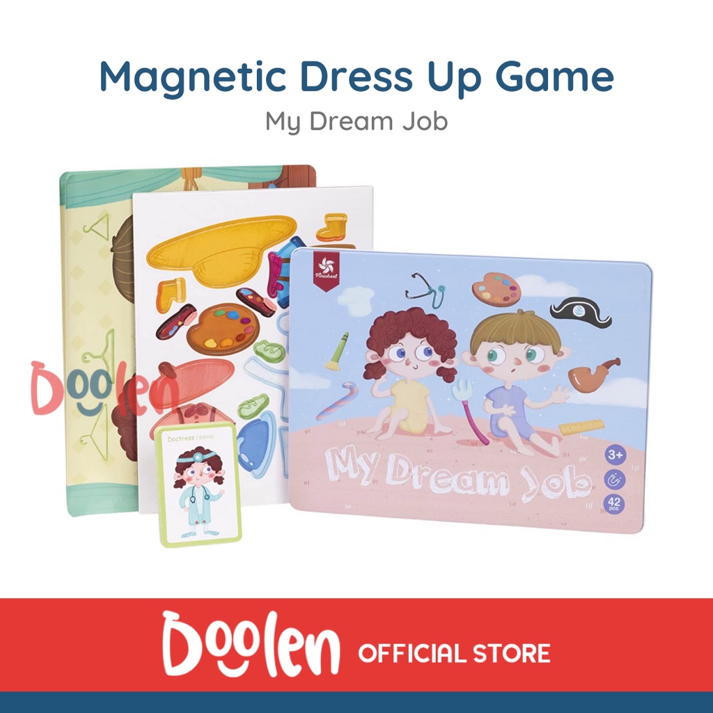 Pinwheel Magnetic Dress Up Game - My Dream Job / Mainan Magnet Anak Doolen