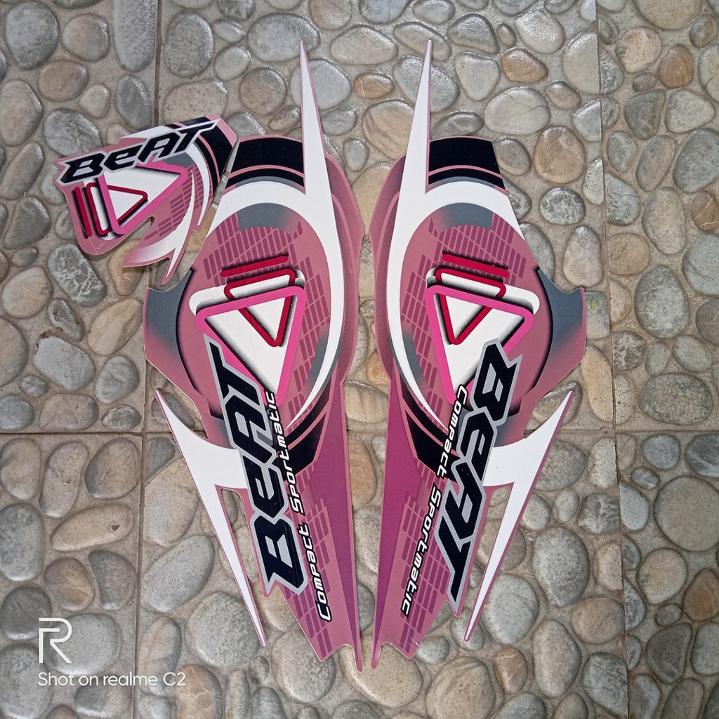 Jual stiker striping motor honda beat karbu 2009 pink | Shopee Indonesia