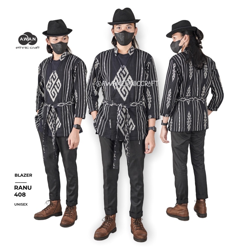 Jual Ranu Blazer Pria Outer Tenun Etnik Linen | Shopee Indonesia